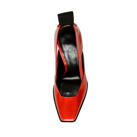 Scuderia Ferrari Women's "Iconology Liquid" Red Leather Pumps Shoes US 7 IT 37 - Picture 7 of 8